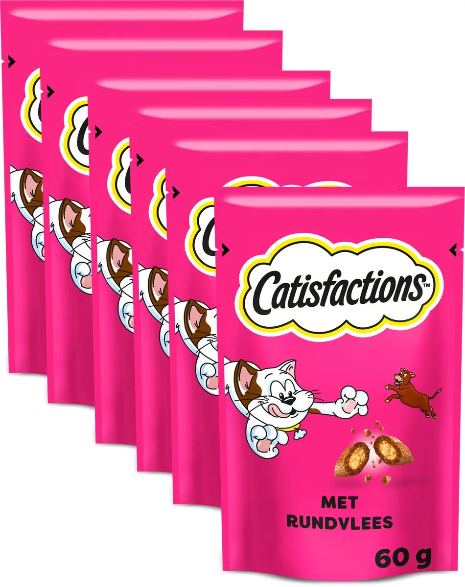Catisfactions Kattensnoepjes Rund 6x60g
