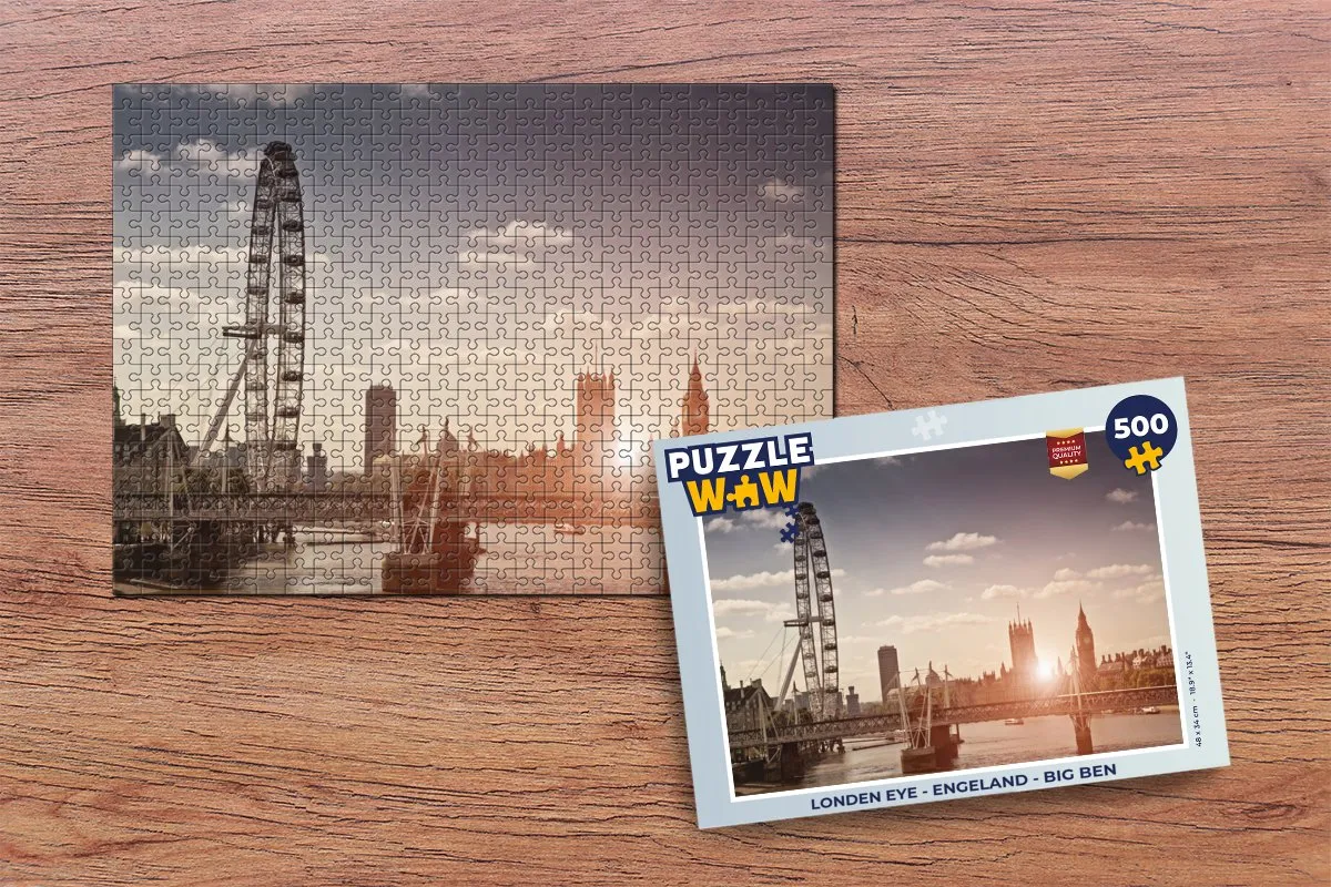 PuzzleWow Londen Eye & Big Ben Legpuzzel 500 Stuks - Multicolor