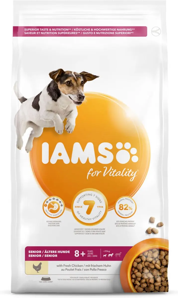 Iams Dog Senior Small-Medium Kip 3x3kg