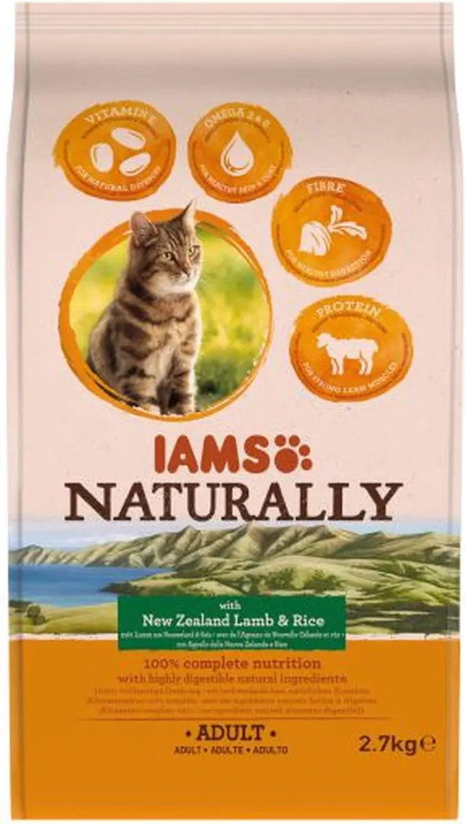 Iams Naturally Kat Adult Lam & Rijst 700g