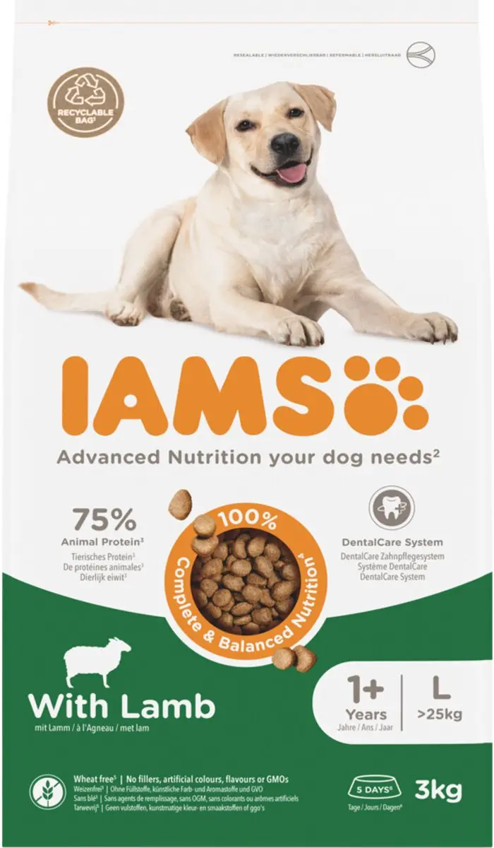 Iams Dog Adult Large Lam 3kg