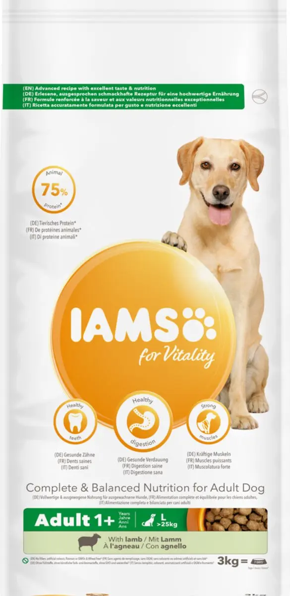 Iams Dog Adult Large Lam 3kg