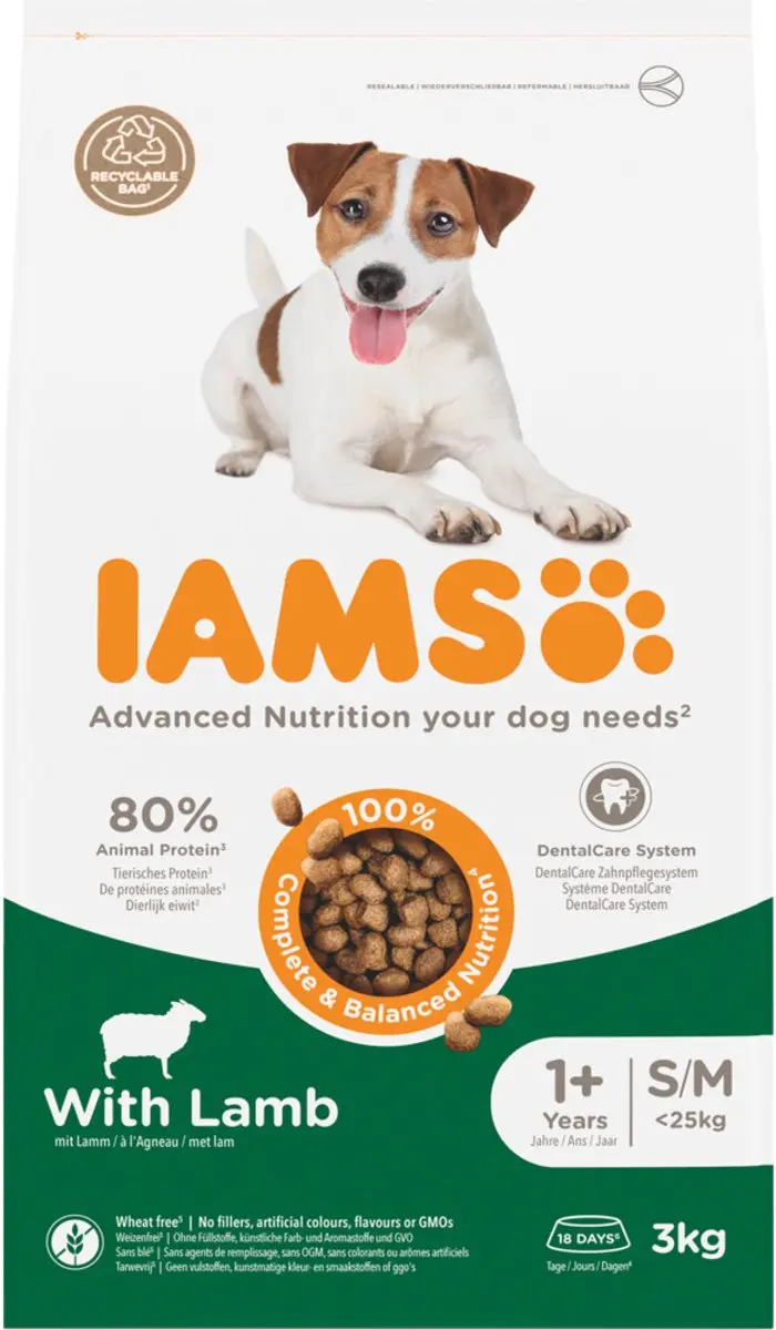 Iams Dog Adult Small - Medium Lam 3kg
