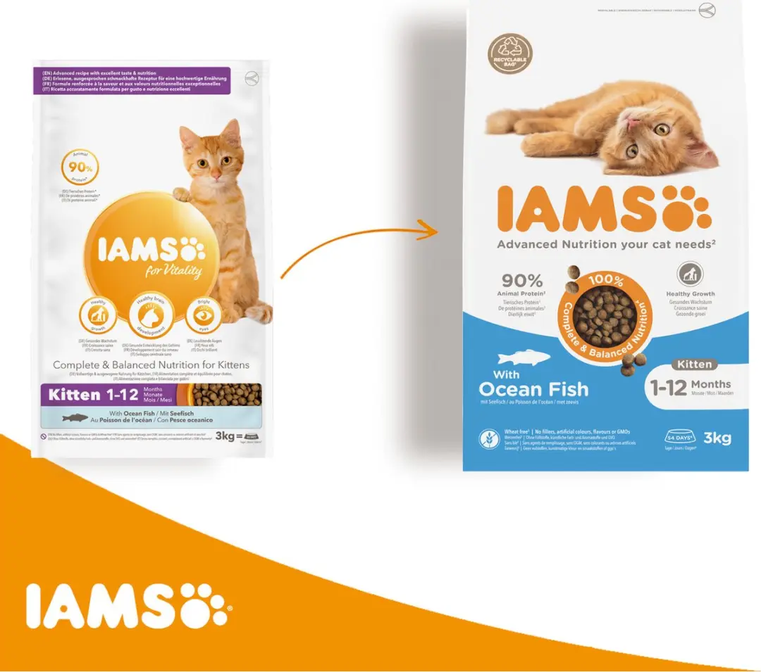 Iams Kitten & Junior Zeevis Kattenvoer 3kg