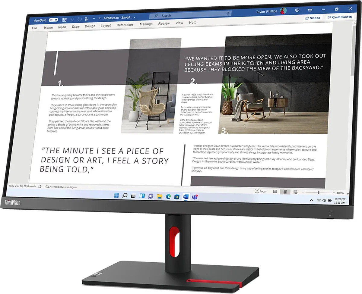 Lenovo ThinkVision S27i-30 27" Full HD Monitor - Grijs