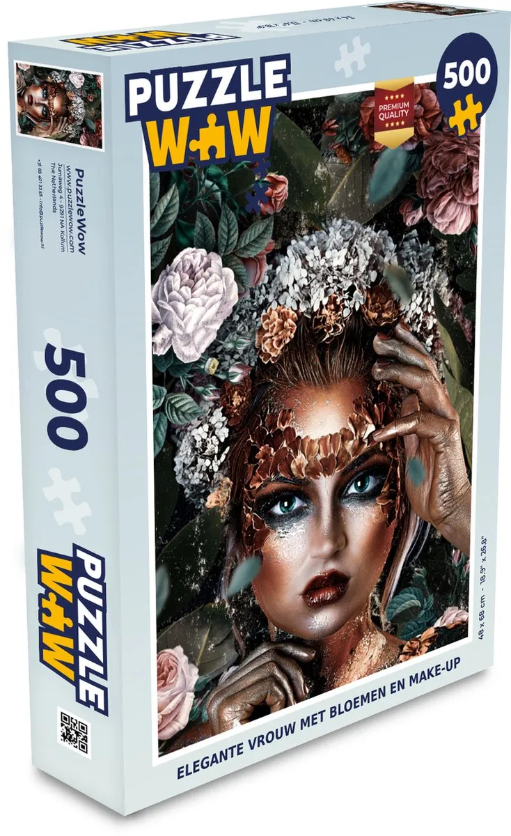 PuzzleWow Bloemen Make-up Legpuzzel 500 Stuks