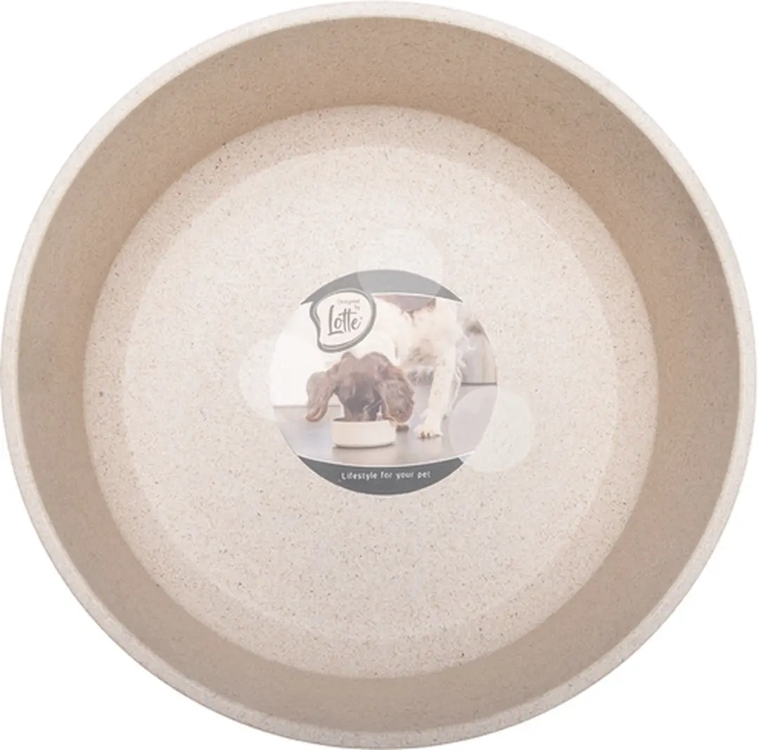Designed by Lotte Noor Voerbak Hond - Bamboe Beige 21cm