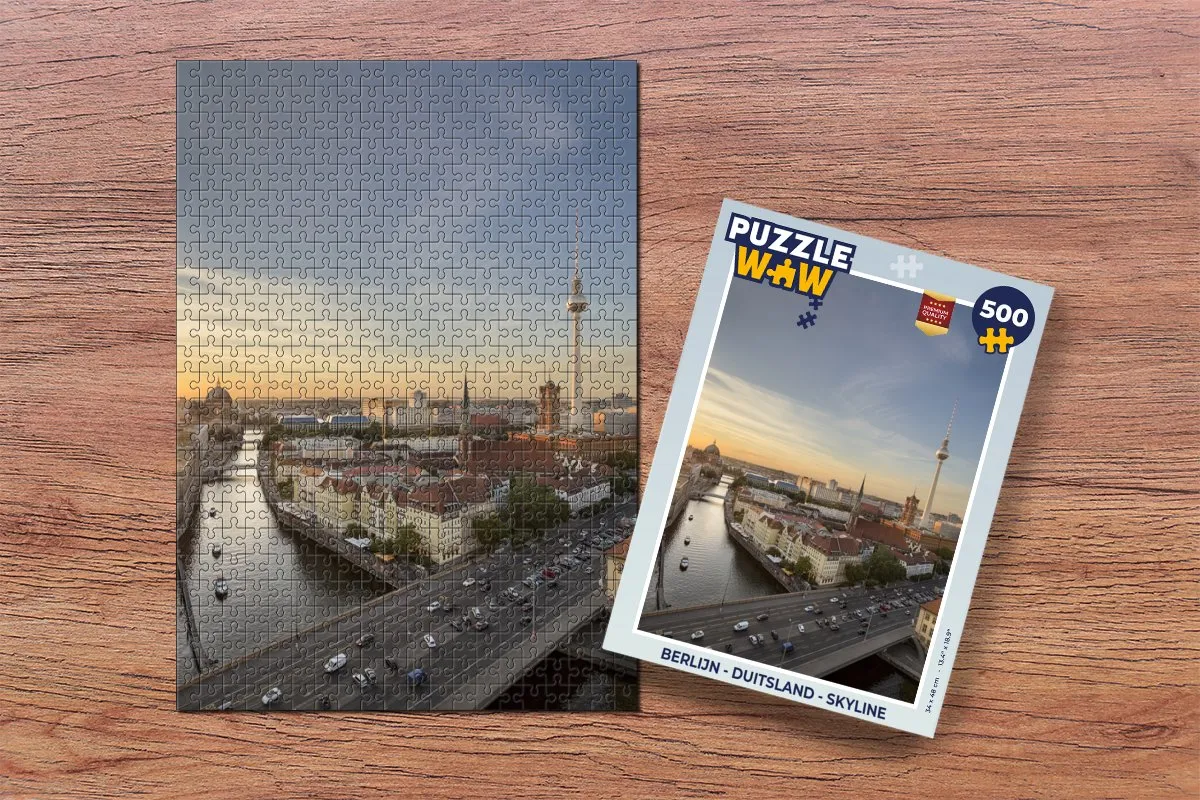 PuzzleWow Berlijn Skyline Legpuzzel 500 Stuks - Multicolor