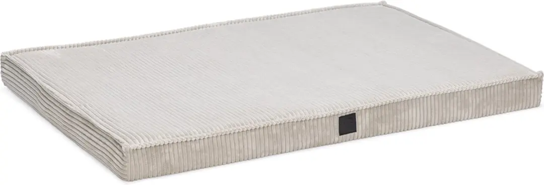 Designed by Lotte Benchkussen Ribbed Orthopedisch Hondenkussen Lichtgrijs 88x58x