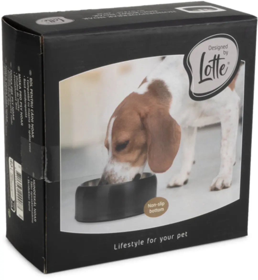 Designed by Lotte Noar Voerbak Hond - Zwart 470ml