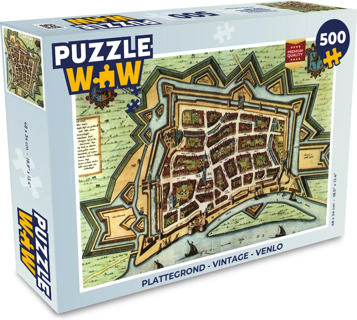 PuzzleWow Vintage Venlo Legpuzzel 500 Stuks
