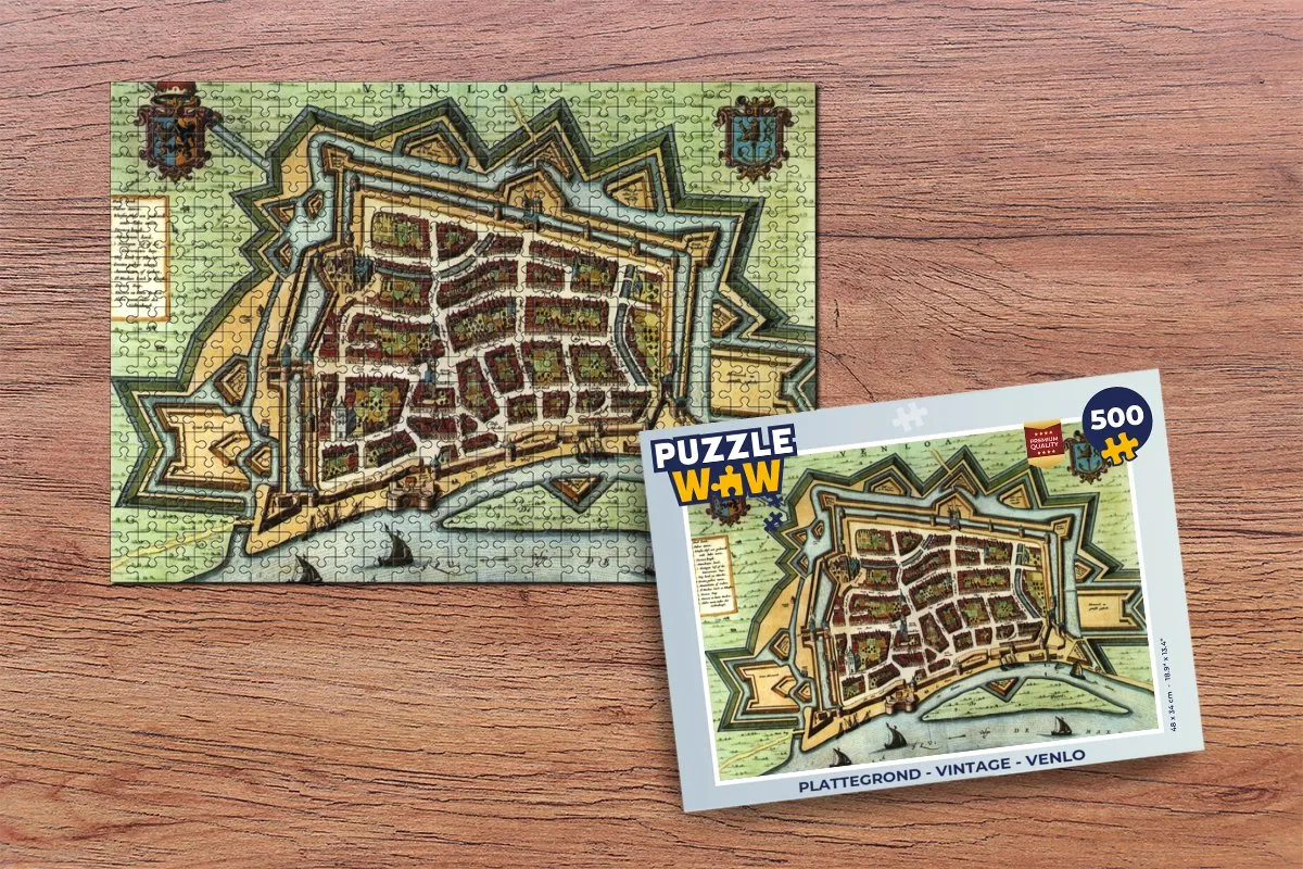 PuzzleWow Vintage Venlo Legpuzzel 500 Stuks - Multicolor