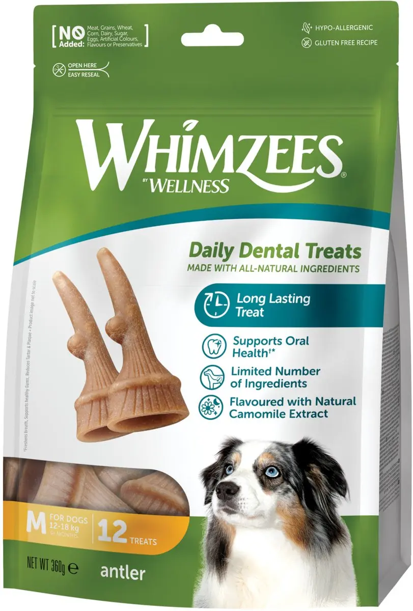 Whimzees Antler M Kauwsnacks - 12 Stuks