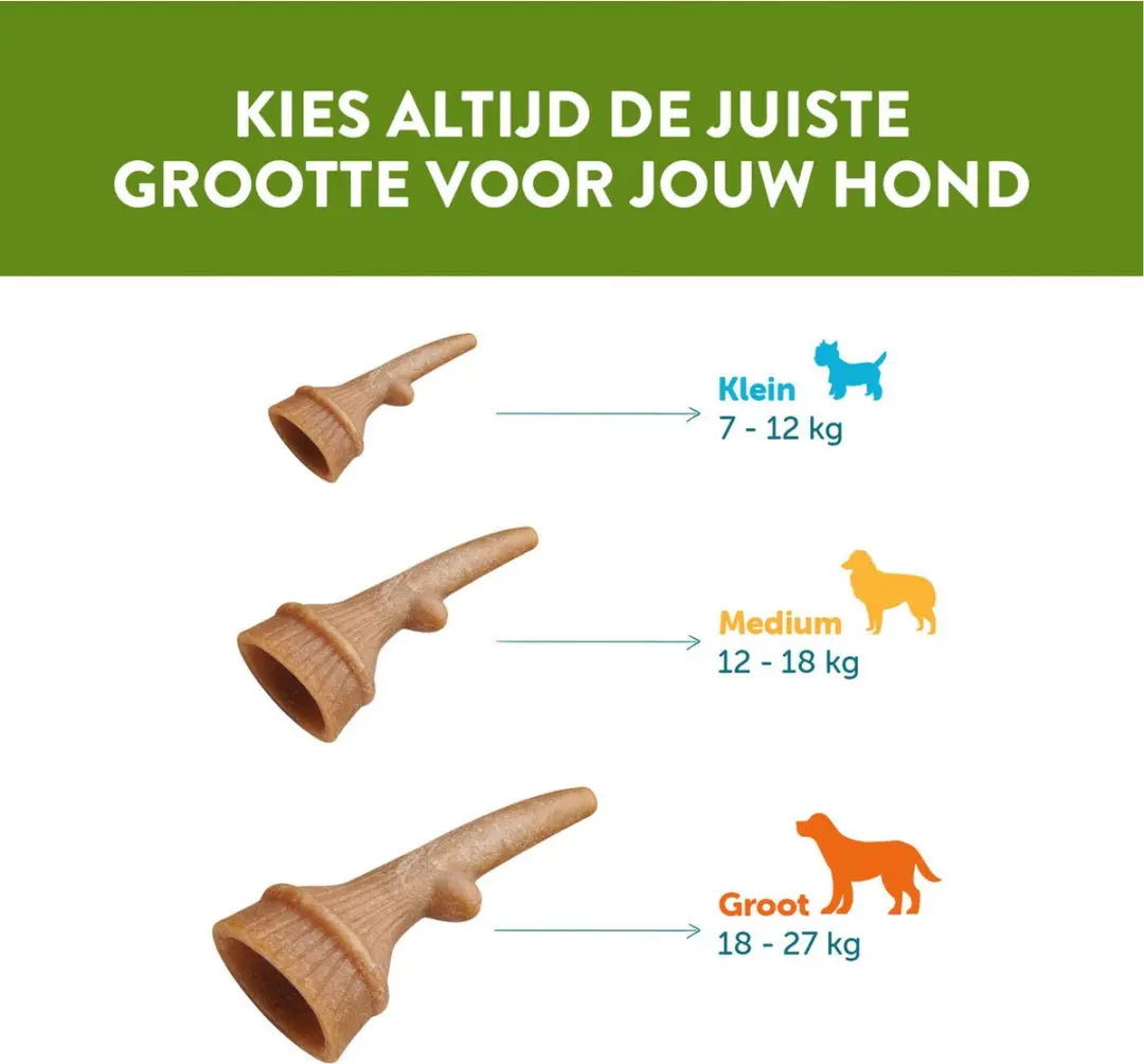 Whimzees Antler M Kauwsnacks - 12 Stuks