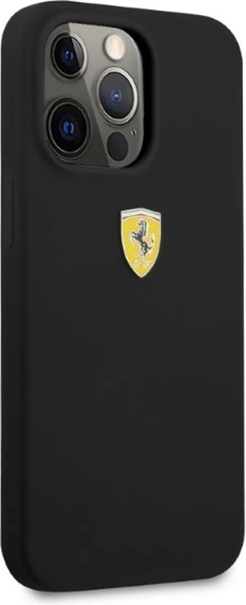 Ferrari FESSIHMP13LBK iPhone 13 Pro Hoesje - Siliconen - MagSafe - Zwart