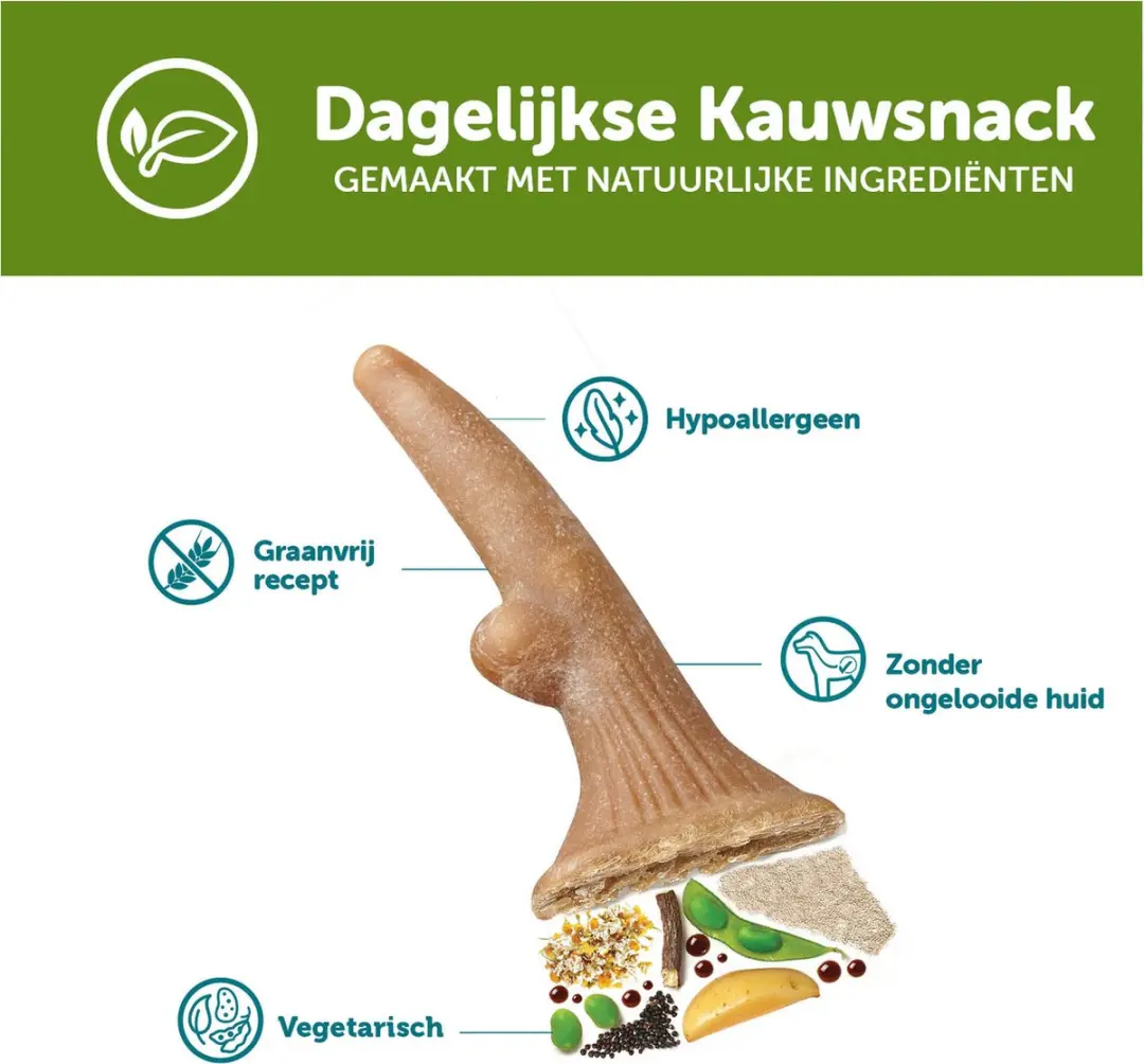 Whimzees Antler L Kauwsnacks voor Hond - 6 Stuks