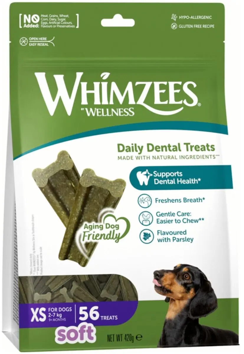 Whimzees Soft Value Bag XS Hondensnacks - 56 Stuks