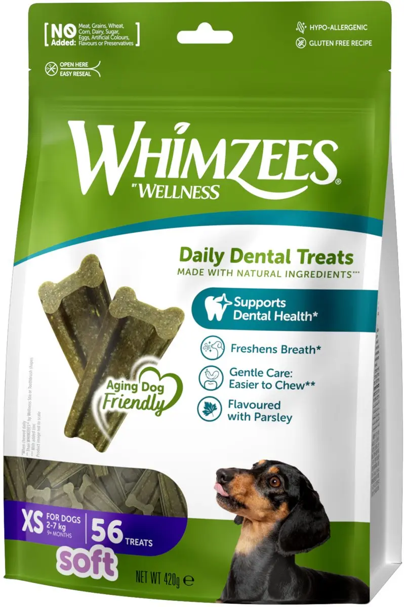 Whimzees Soft Value Bag XS Hondensnacks - 56 Stuks