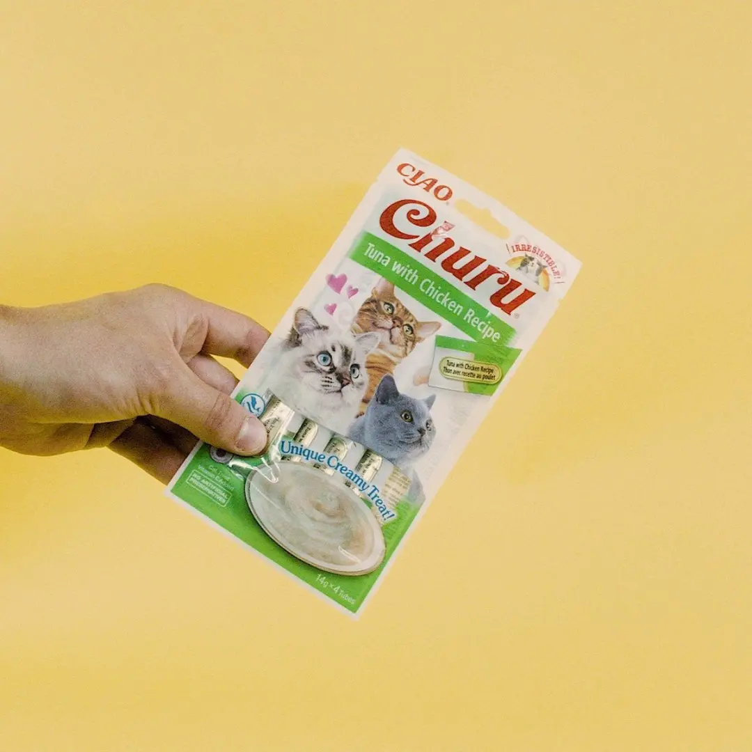 Inaba Churu Purée Kattensnack Tonijn Kip - 4x14g