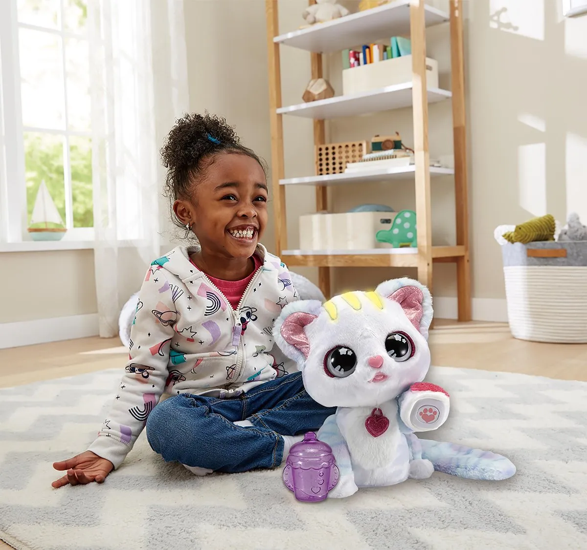 VTech Ruby Mijn Glittertattoo Knuffelkat - 3 tot 8 Jaar - 3x AAA