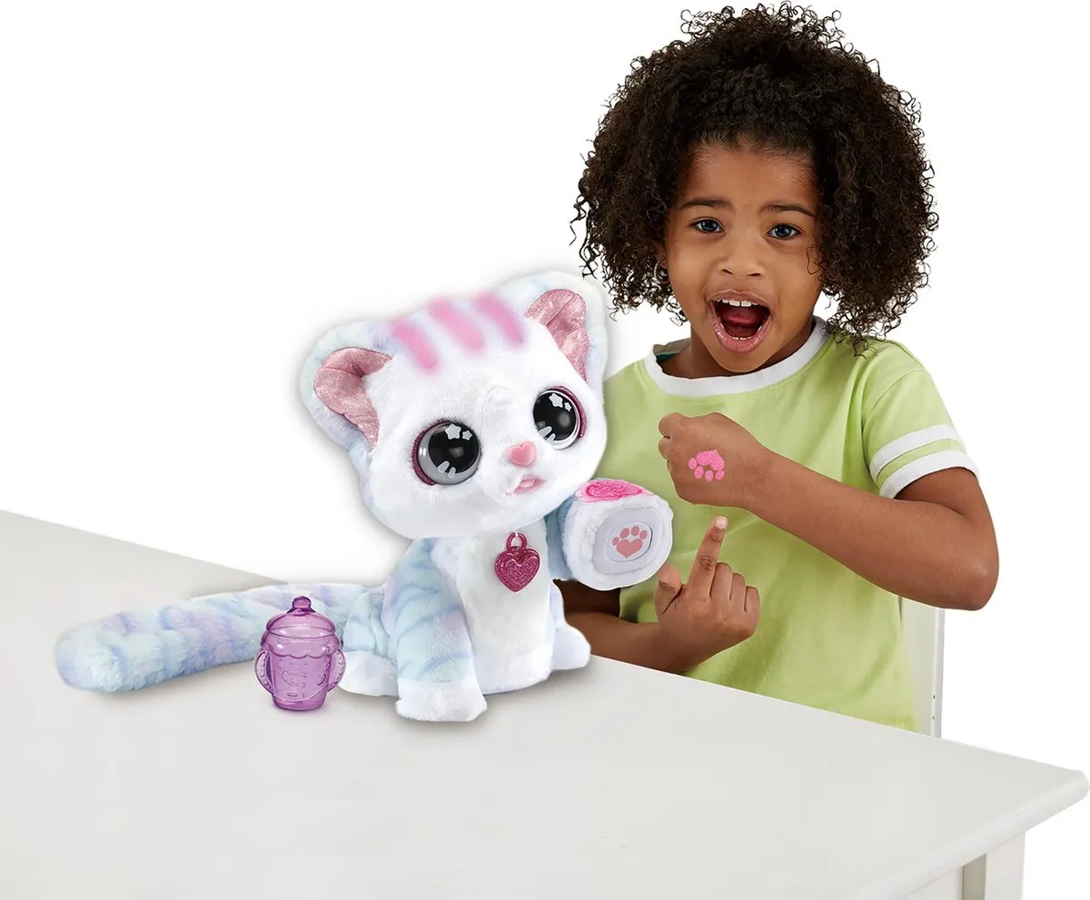 VTech Ruby Mijn Glittertattoo Knuffelkat - 3 tot 8 Jaar - 3x AAA
