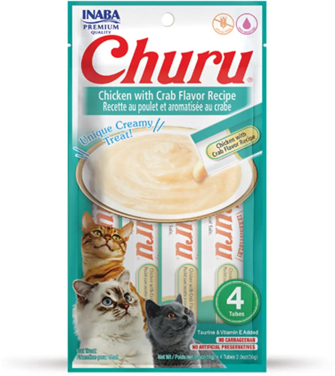 Inaba Churu Purée Kip Krab - 4x14g