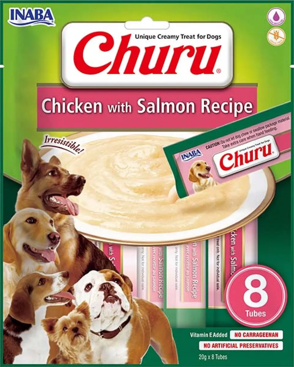 Inaba Churu Hondensnack Kip & Zalm