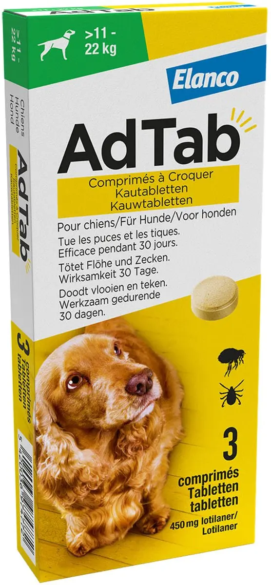Adtab Kauwtablet Voor Honden Anti Vlooien & Teken 3 Stuks - afbeelding 5 van 6