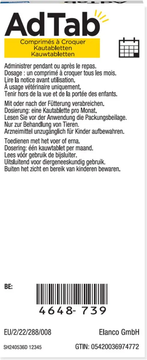 Adtab Kauwtablet Voor Honden Anti Vlooien & Teken 3 Stuks - afbeelding 4 van 6