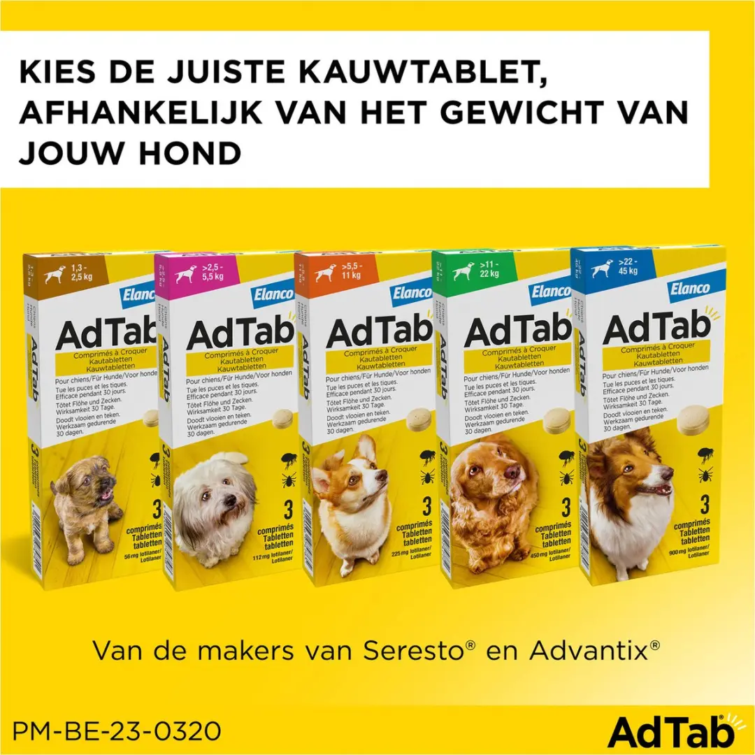 Adtab Kauwtablet Voor Honden Anti Vlooien & Teken 3 Stuks - afbeelding 3 van 6