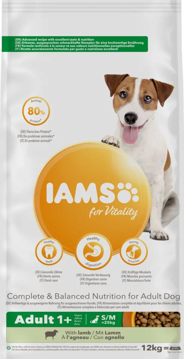 Iams Dog Adult Small-Medium Lam 12kg