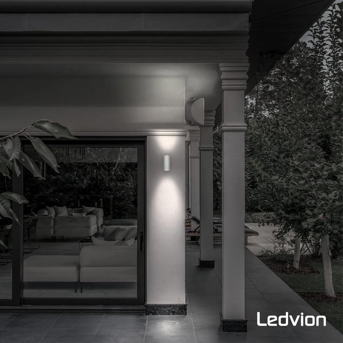 Ledvion Santa Barbara LED Wandlamp GU10 IP54 - 2 Stuks - Wit