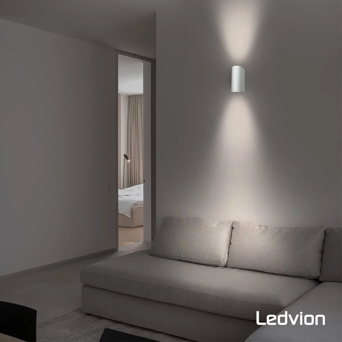 Ledvion Santa Barbara LED Wandlamp GU10 IP54 - 2 Stuks - Wit