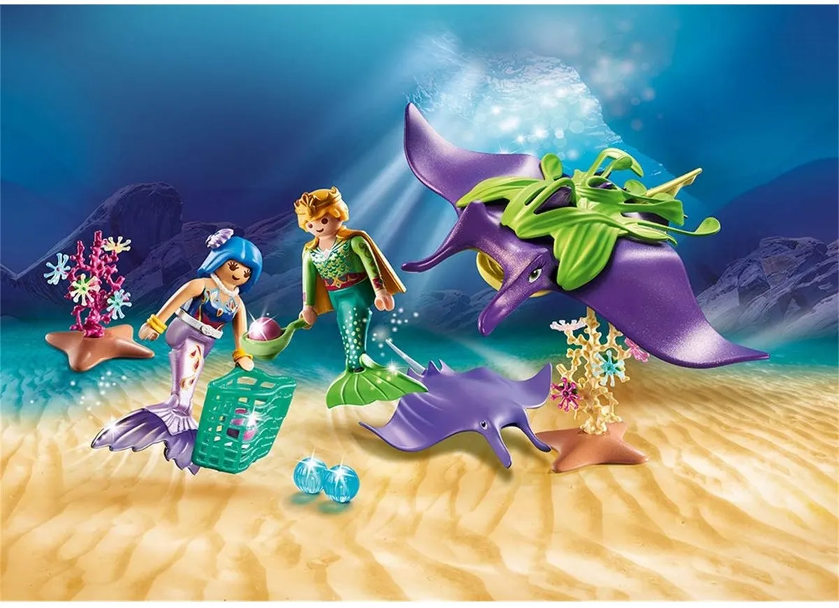 Playmobil Magic Parelvissers met roggen 70099 - Multicolor