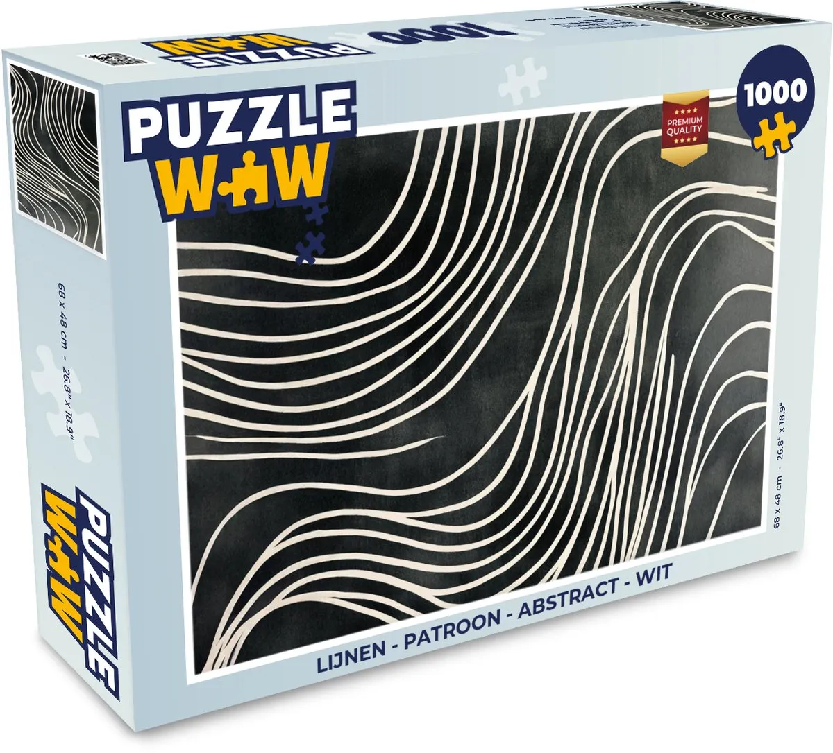 PuzzleWow Lijnen Abstract Legpuzzel 1000 Stuks
