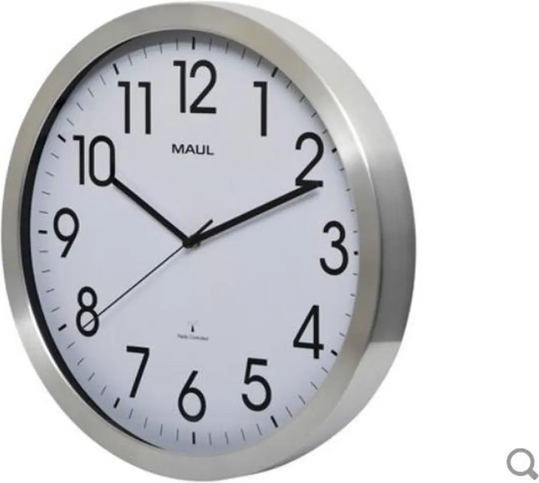 MAULmove Wandklok 40RC - Ø40cm - Zilver - afbeelding 2 van 6