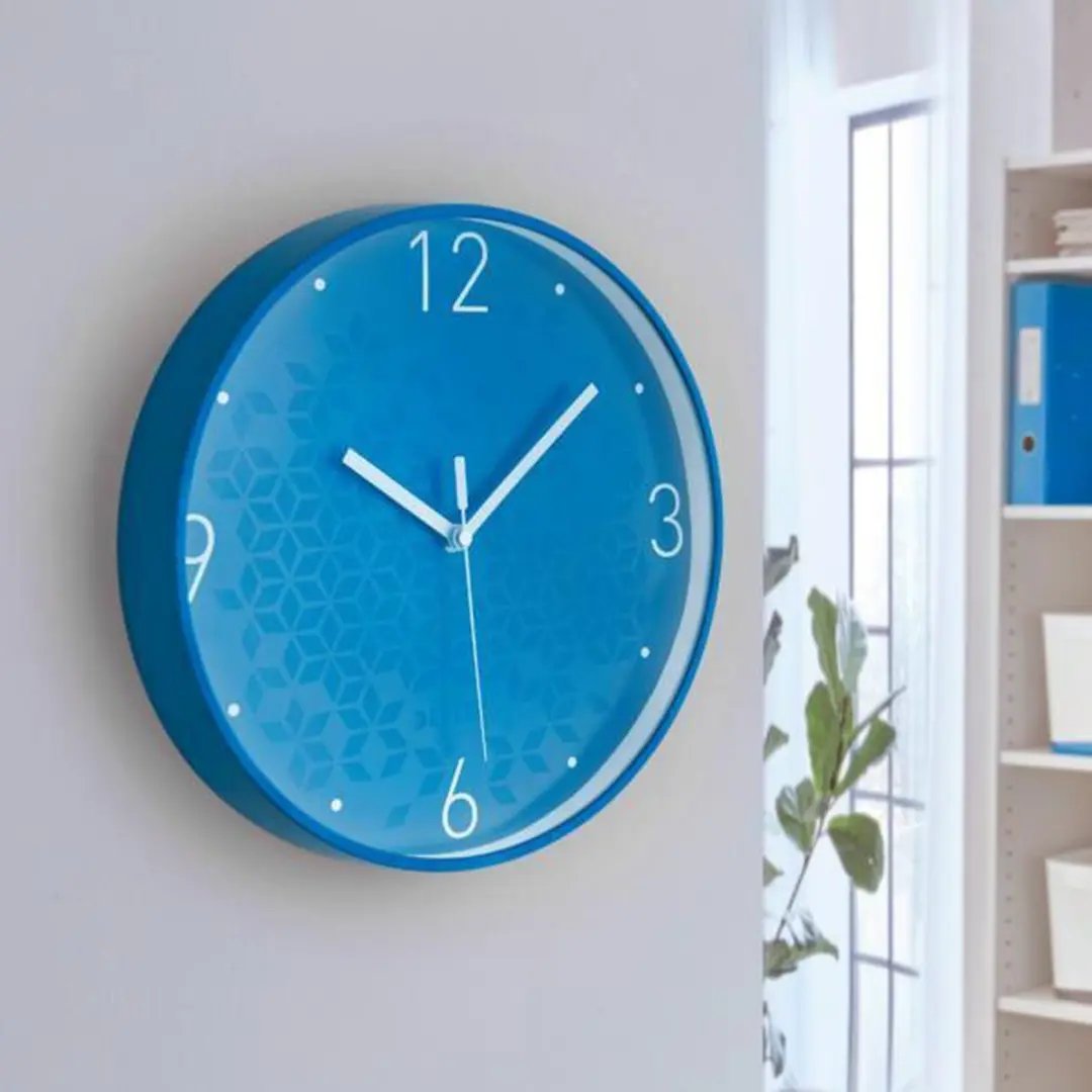 Leitz WOW Stille Wandklok - 29cm Blauw - afbeelding 2 van 6