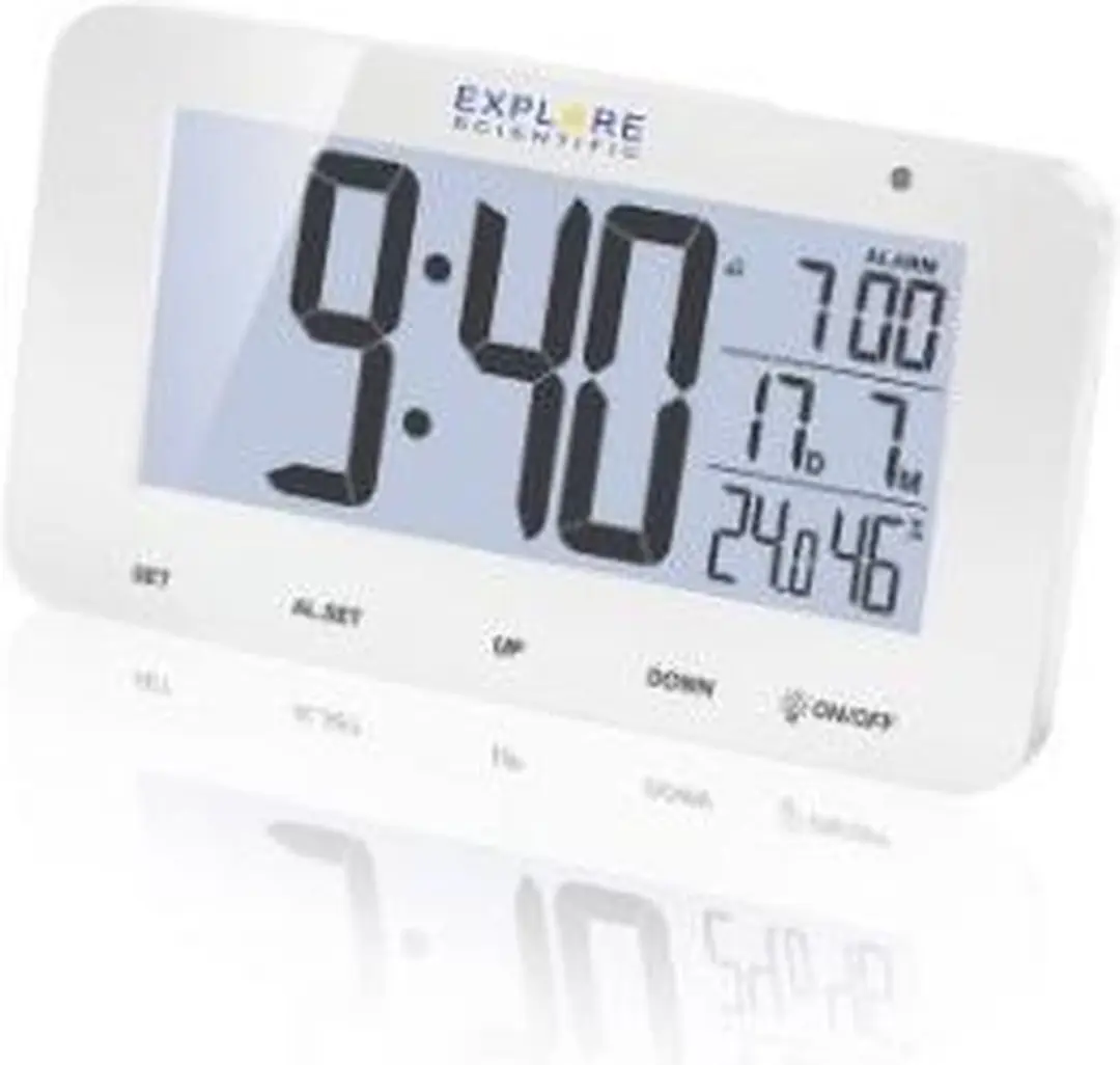 Bresser Explore Scientific RDP1004 Radioklok - Thermometer & Luchtvochtigheid - Wit - afbeelding 3 van 3