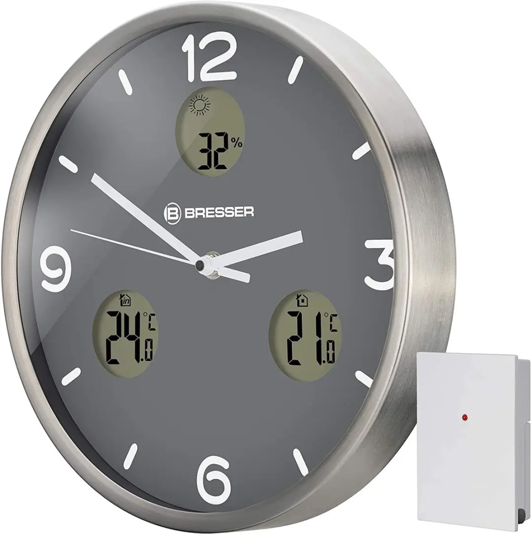 Bresser MyTime Wandklok Antraciet