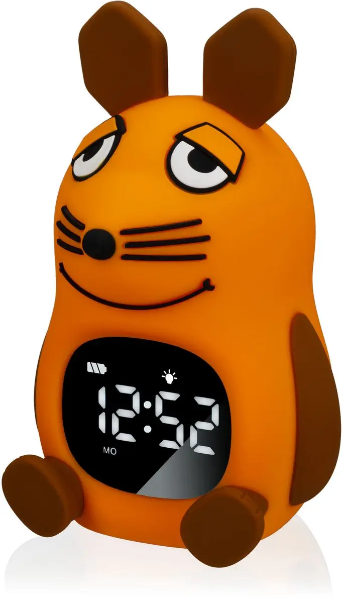 Bresser DieMaus Wekker met Lampje - Oranje - afbeelding 2 van 6