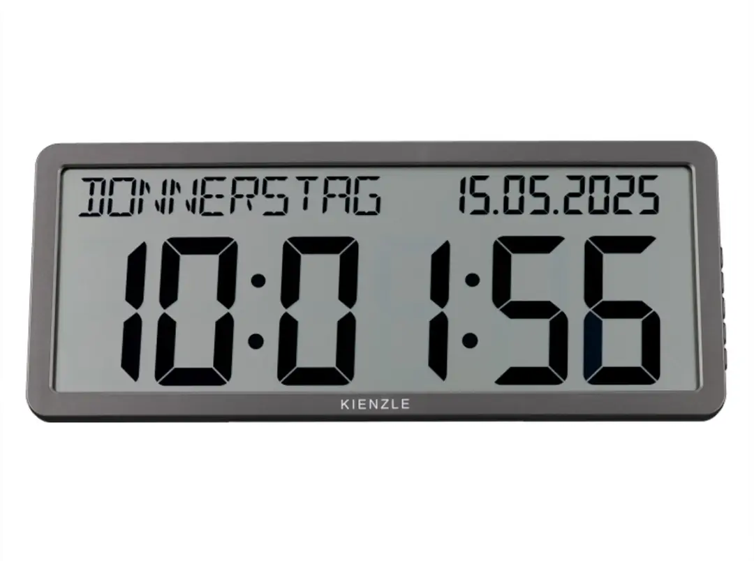 Bresser Kienzle Radiogestuurde Wandklok - Antraciet - afbeelding 6 van 6