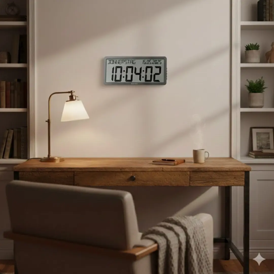 Bresser Kienzle Radiogestuurde Wandklok - Antraciet - afbeelding 4 van 6