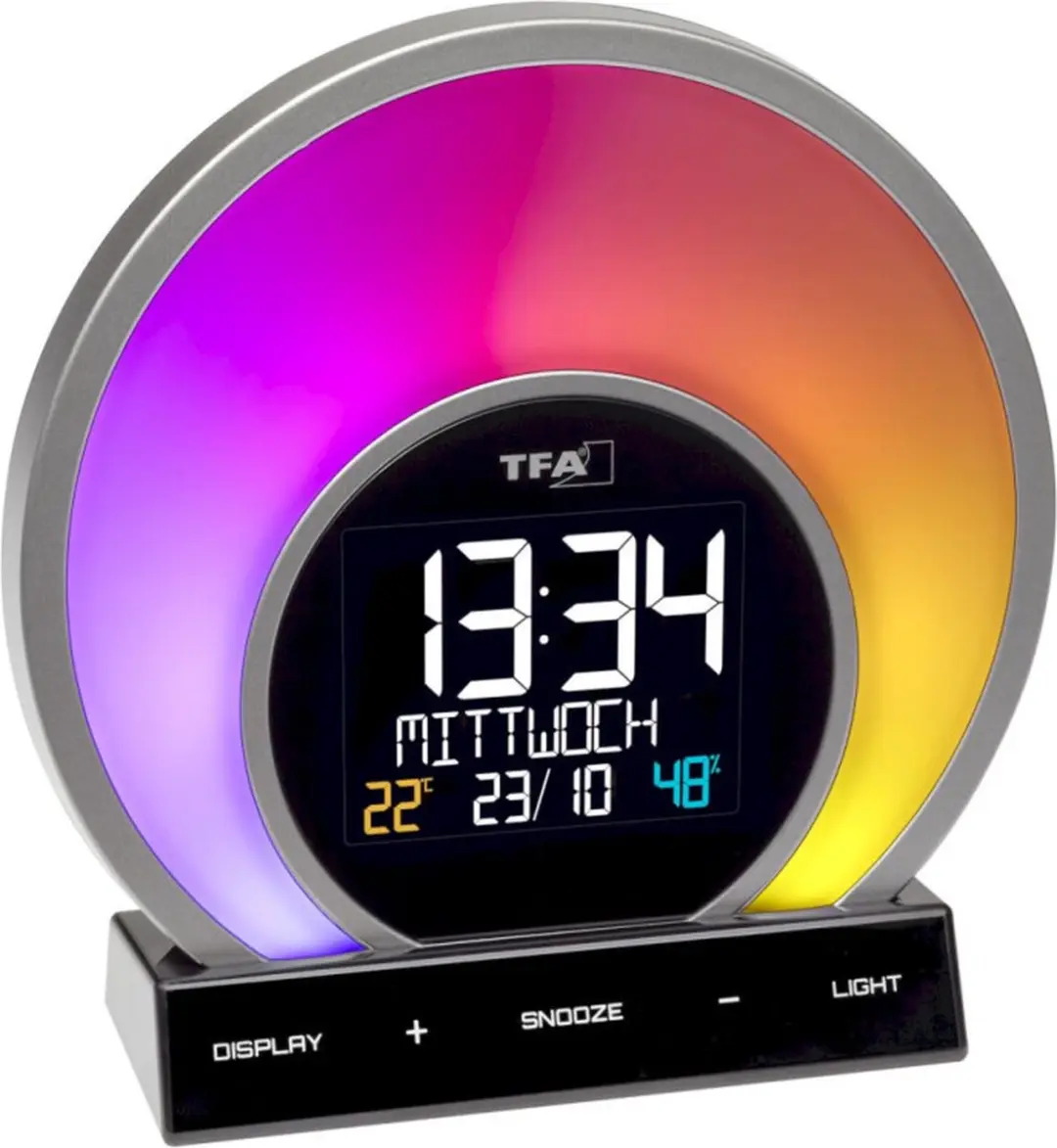 TFA Dostmann Soluna Lichtwekker - 15 cm - Zilver - afbeelding 6 van 6