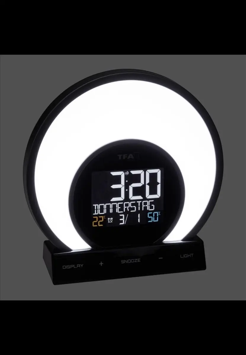 TFA Dostmann Soluna Lichtwekker - 15 cm - Zilver - afbeelding 5 van 6