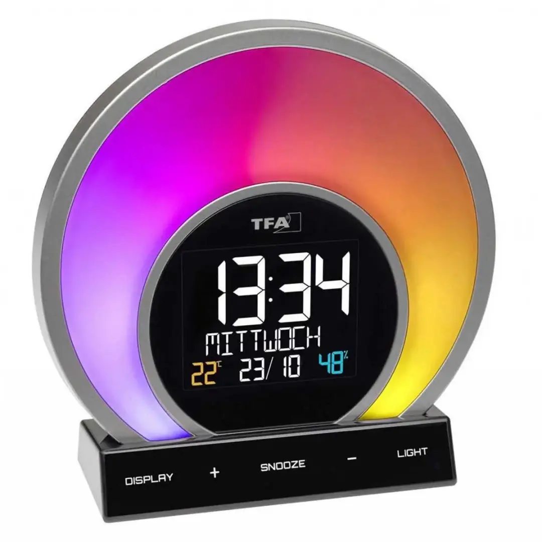 TFA Dostmann Soluna Lichtwekker - 15 cm - Zilver - afbeelding 3 van 6