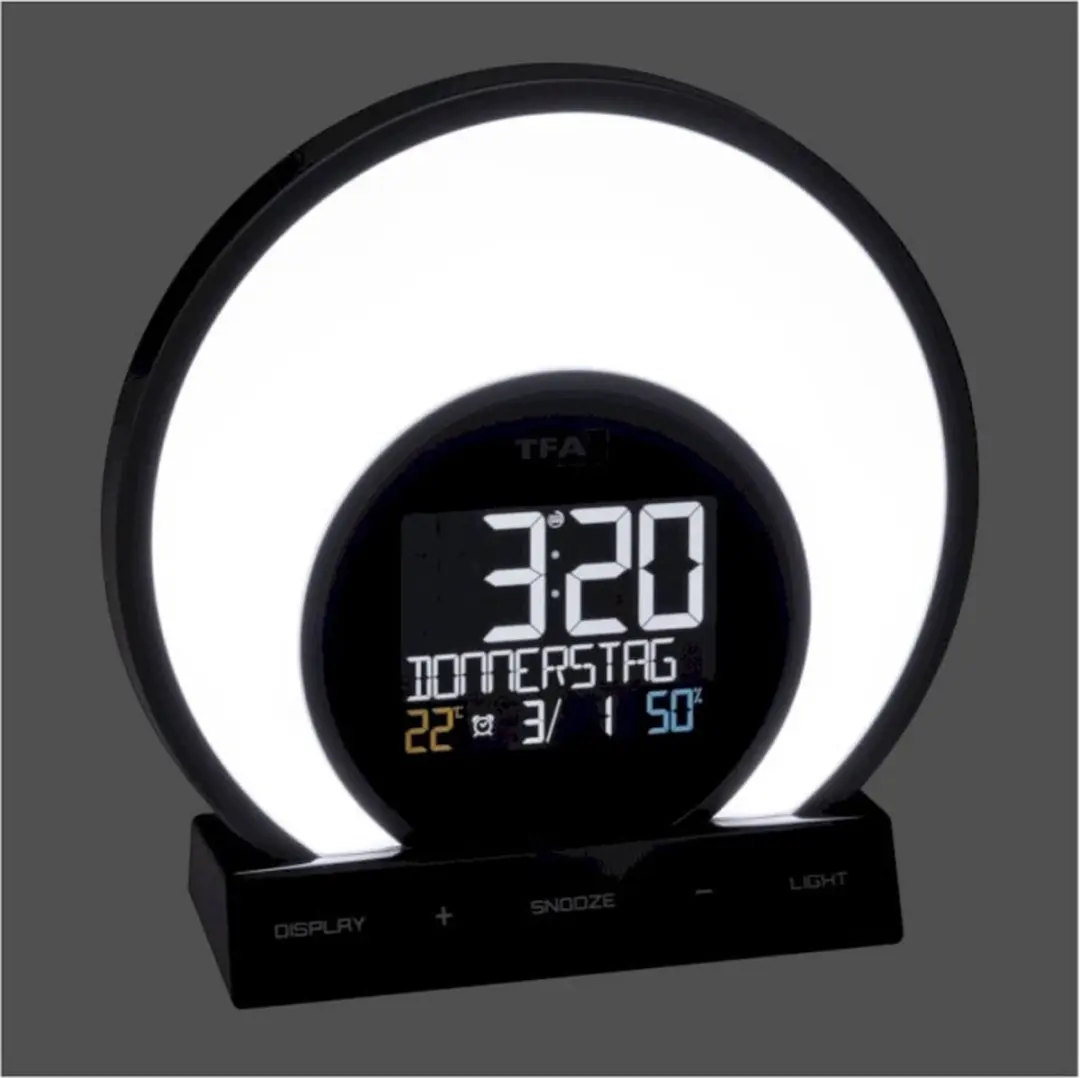 TFA Dostmann Soluna Lichtwekker - 15 cm - Zilver - afbeelding 4 van 6
