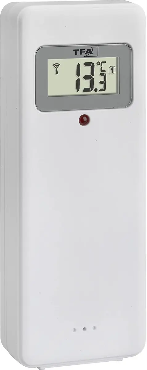 TFA Dostmann 60.4523.01 Digitale Klok - Zwart/Grijs - Buitentemperatuur & Luchtvochtigheid - afbeelding 5 van 6