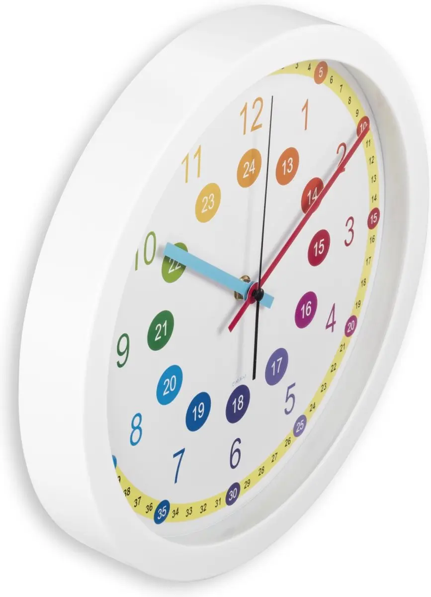 Hama Salina Kinder Wandklok - Analoog - Ø30cm - Bont - afbeelding 2 van 2