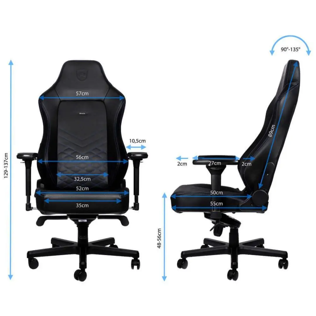 Noblechairs HERO Series Gamestoel - Zwart/Blauw - afbeelding 5 van 6