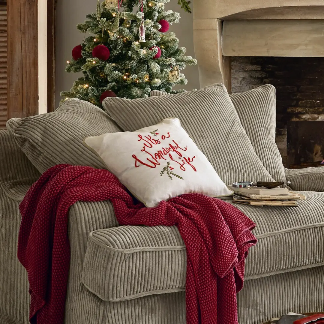 Loberon Kussenhoes Wonderful - beige/rood - afbeelding 3 van 6